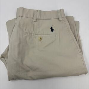 Polo Ralph Lauren Mens Sz34 Beige 100% Cotton Prospect Shorts